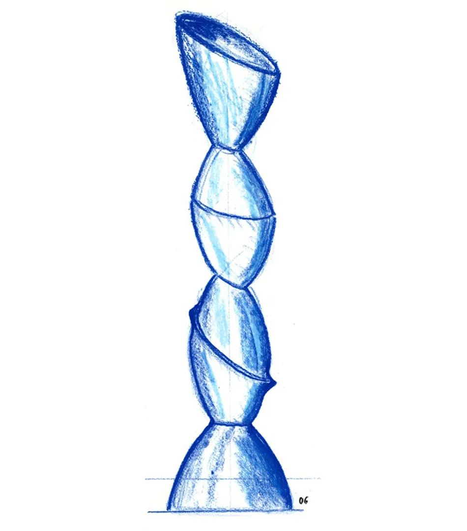 Tiffany & Co., Rinascimento crystal vase collection sketch