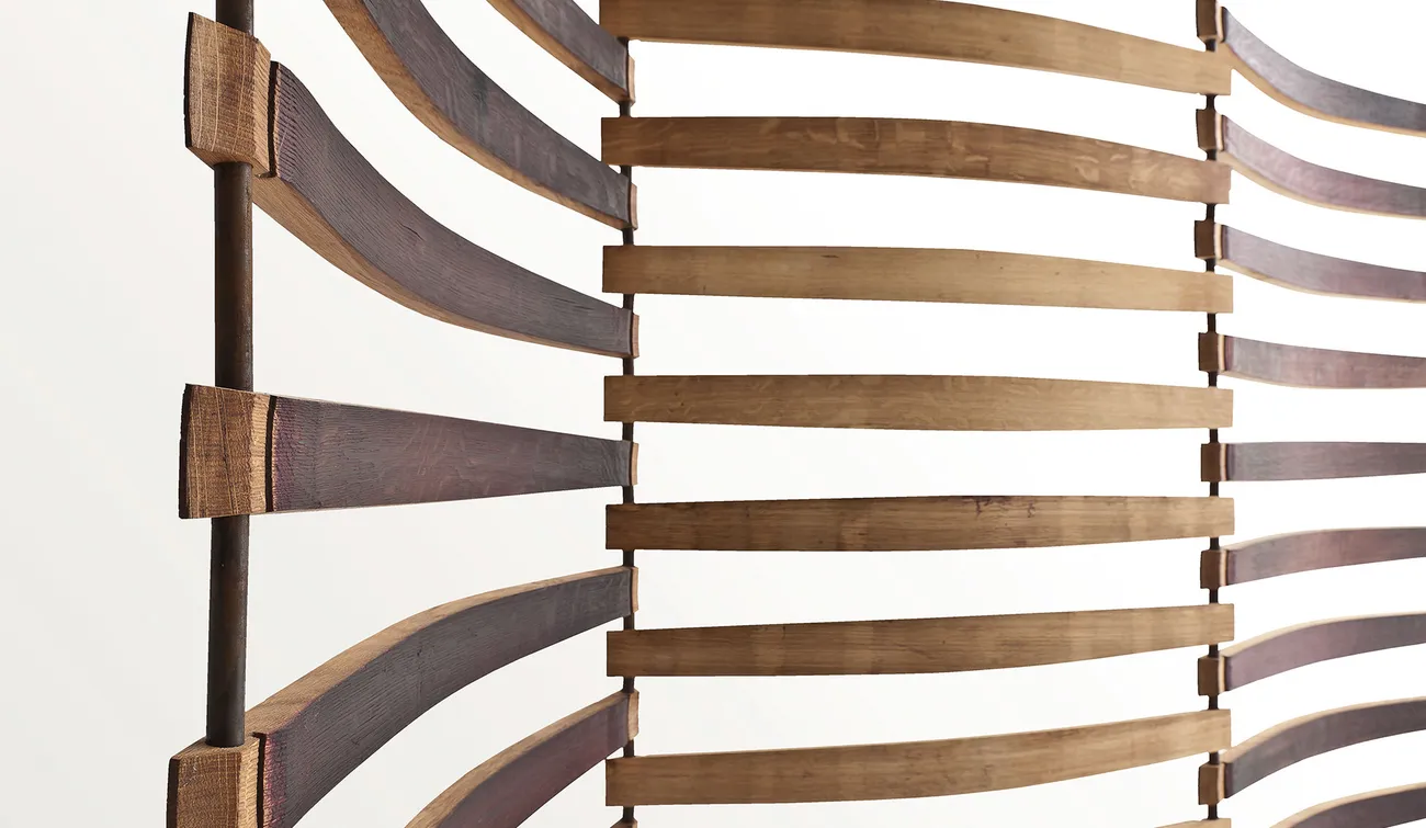 Riva 1920 and San Patrignano, Plié room divider, 2012
