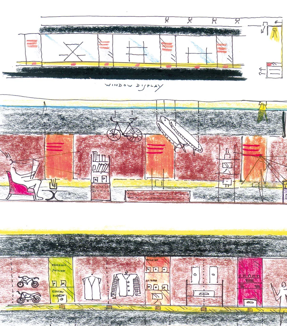 Porsche Design Store Sketch