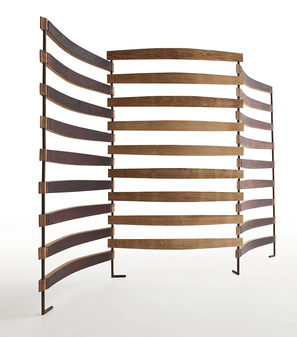 Riva 1920 and San Patrignano, Plié room divider, 2012