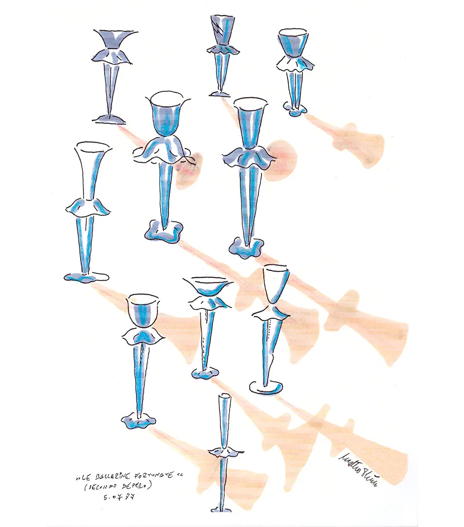 Ballerine fortunate Glass collection for Campari, 1987