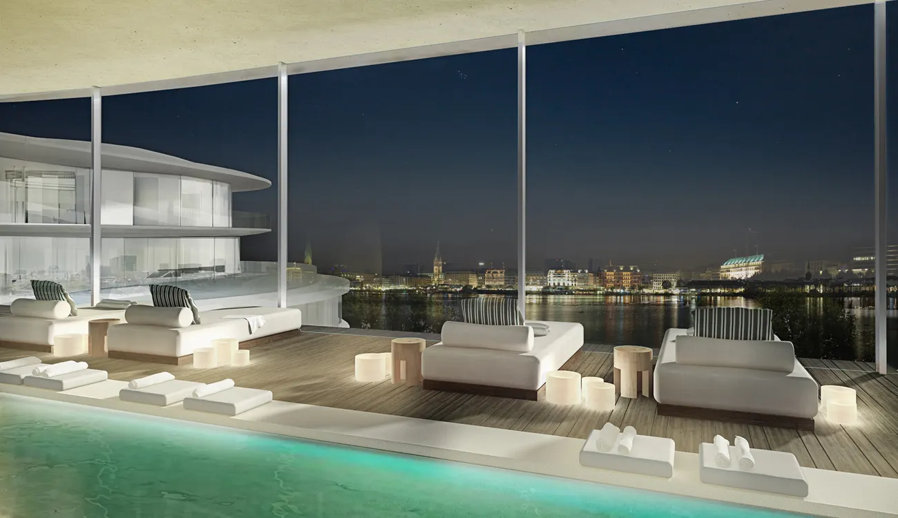 The Fontenay luxury hotel, wellness and pool. A project with Störmer Murphy and Partners