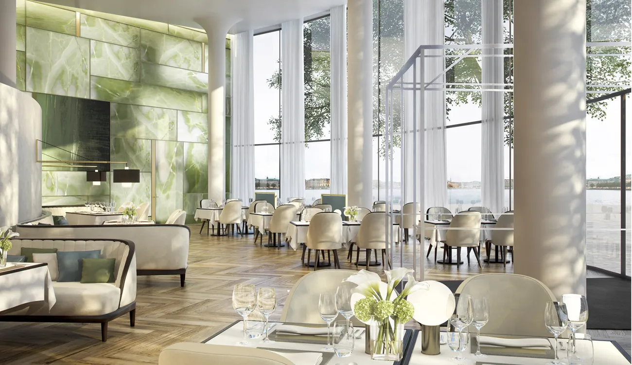The Fontenay luxury hotel, restaurant. A project with Störmer Murphy and Partners