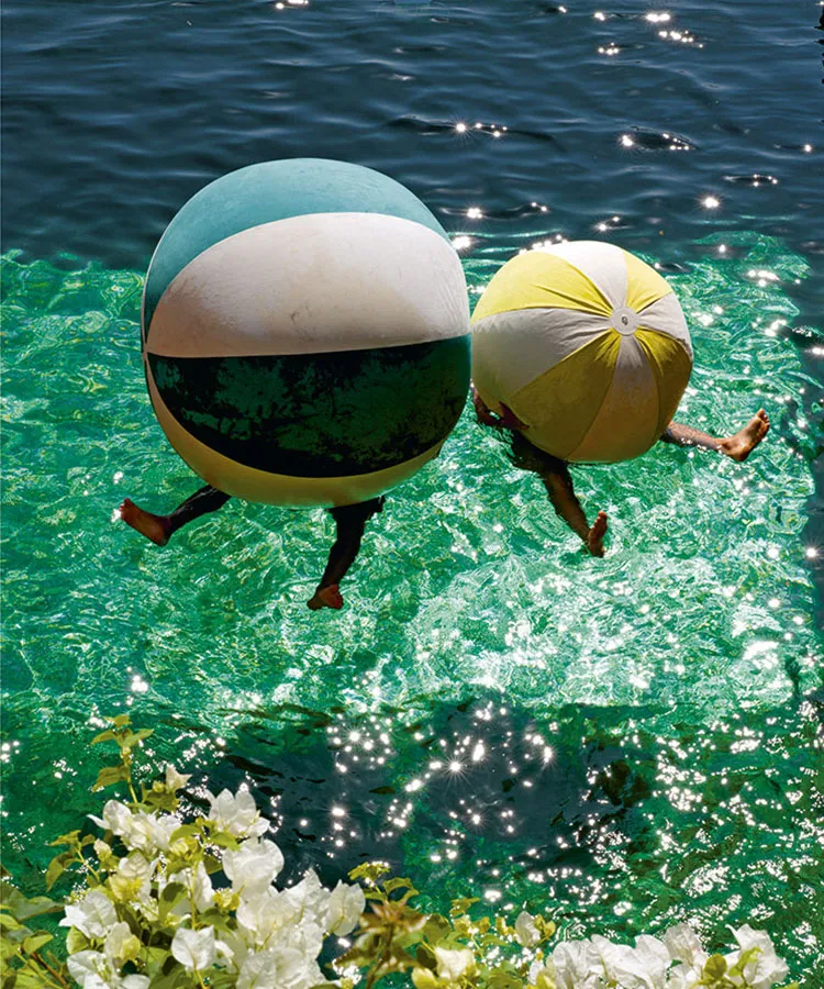Swimming pool of a private residence in Capri, 2009 - Lido, textile objects for Alcantara, realized for the Salone del Mobile, Milan (IT), 2009