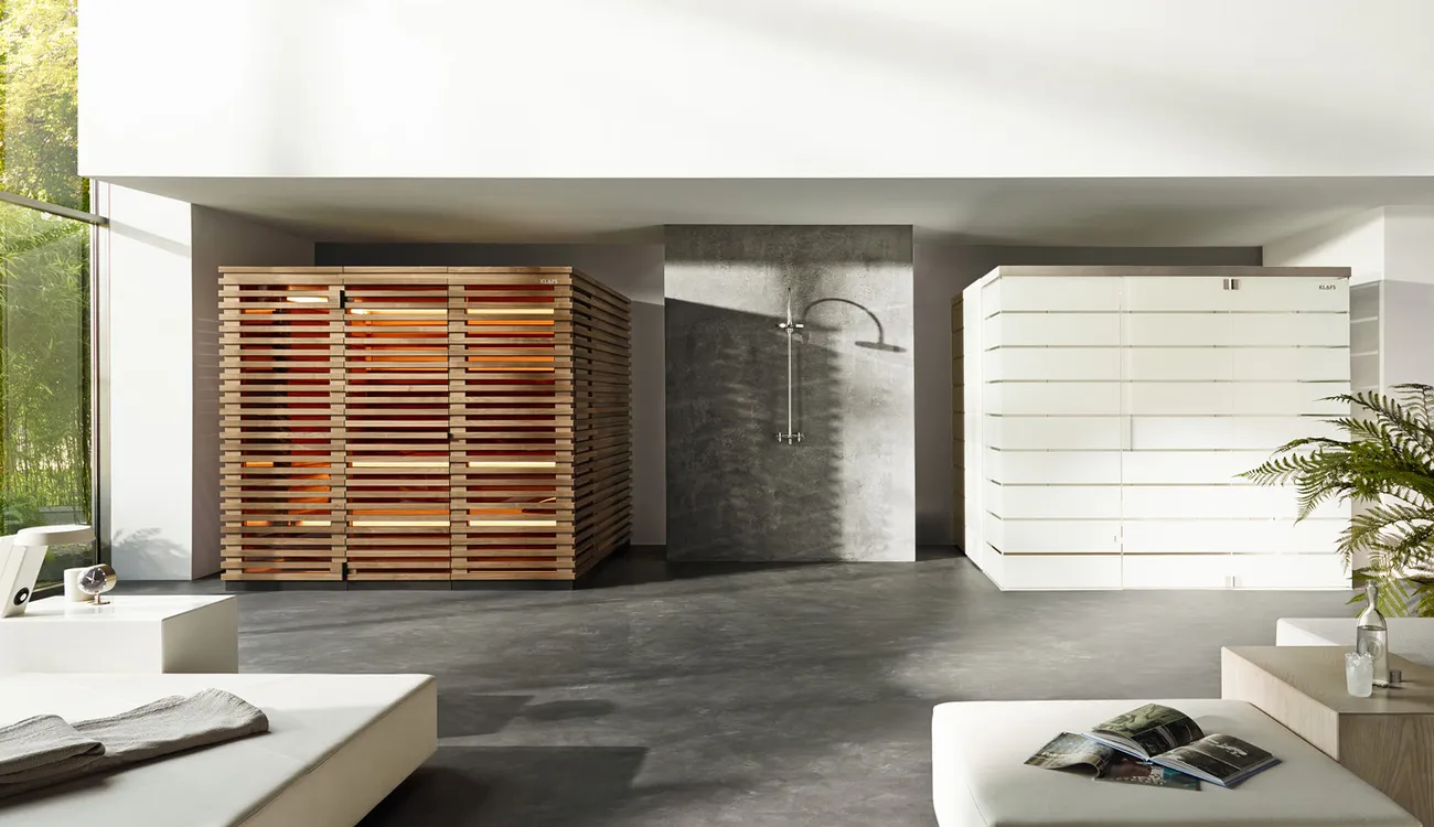 Klafs sauna and steam bath designed by Matteo Thun and Antonio Rodriguez