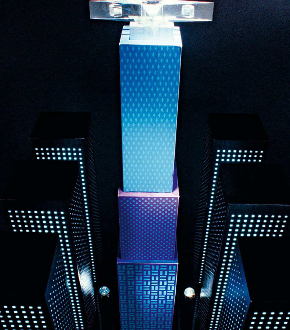 Architectural model of the Midtown Manhattan Hotel, The Heavy Dress, traveling exhibition, Vienna (AT), Chicago (US), and Frankfurt (DE), 1986