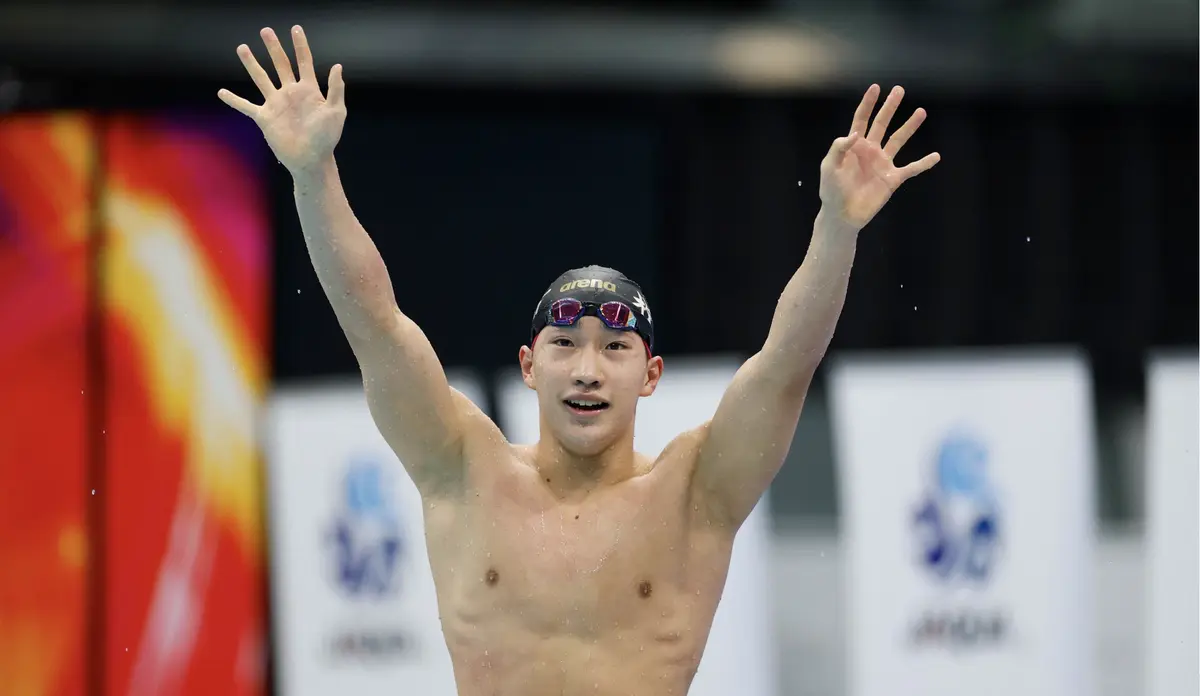 Asian Games. Day 2. Batterie. I migliori tempi. 50 stile libero: Kim ...